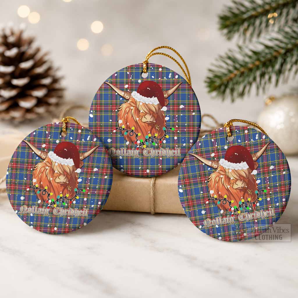 MacBeth (McBeth) Tartan Ceramic Circle Ornament Mister Coo - Highlander Decor Pack of 3 - Tartan Vibes Clothing