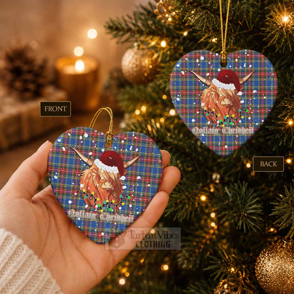 MacBeth (McBeth) Tartan Ceramic Heart Ornament Mister Coo - Highlander Decor - Tartan Vibes Clothing