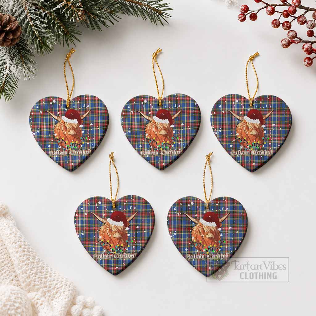 MacBeth (McBeth) Tartan Ceramic Heart Ornament Mister Coo - Highlander Decor Pack of 5 - Tartan Vibes Clothing