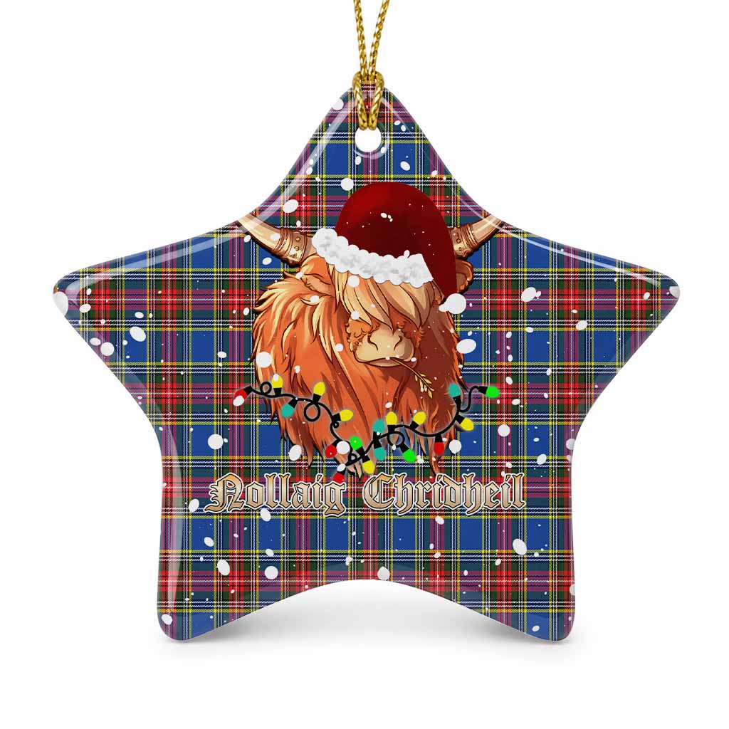 MacBeth (McBeth) Tartan Ceramic Star Ornament Mister Coo - Highlander Decor 1 Piece - Tartan Vibes Clothing