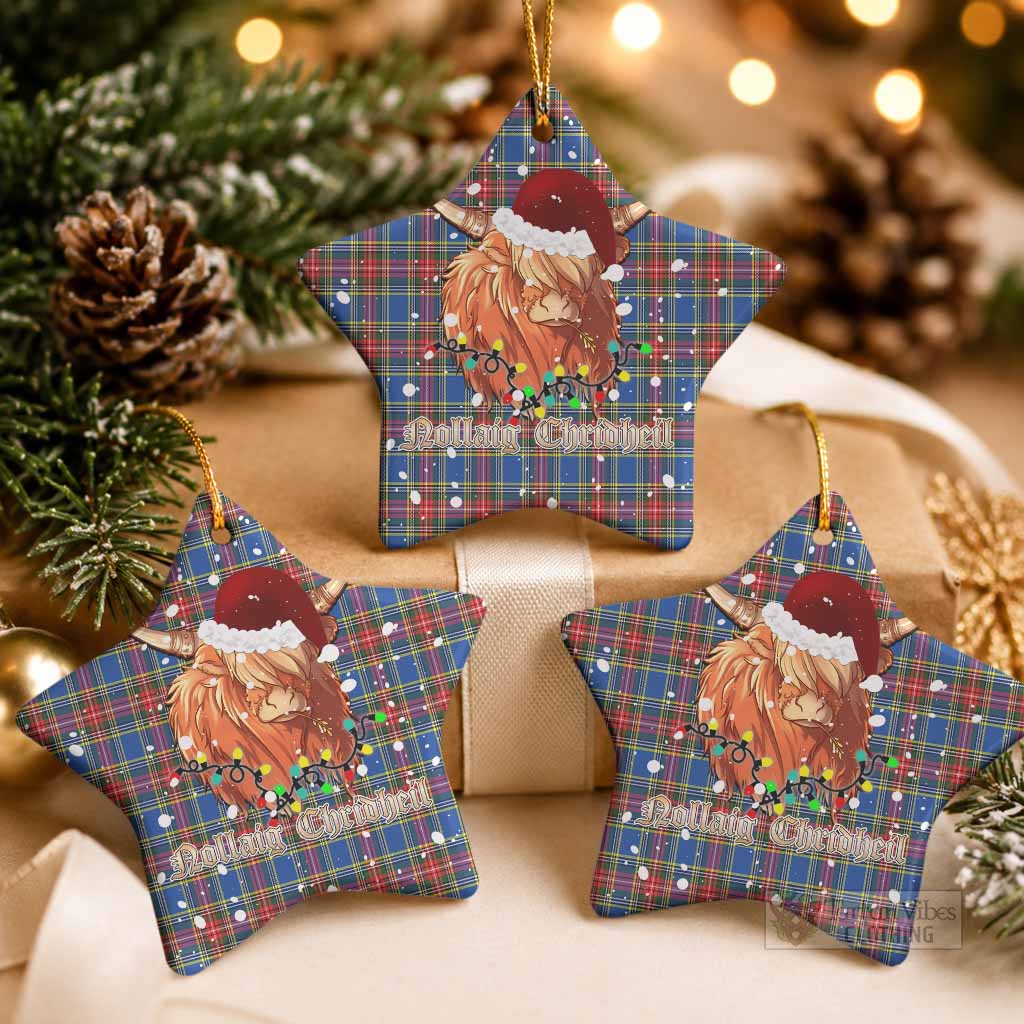 MacBeth (McBeth) Tartan Ceramic Star Ornament Mister Coo - Highlander Decor Pack of 3 - Tartan Vibes Clothing