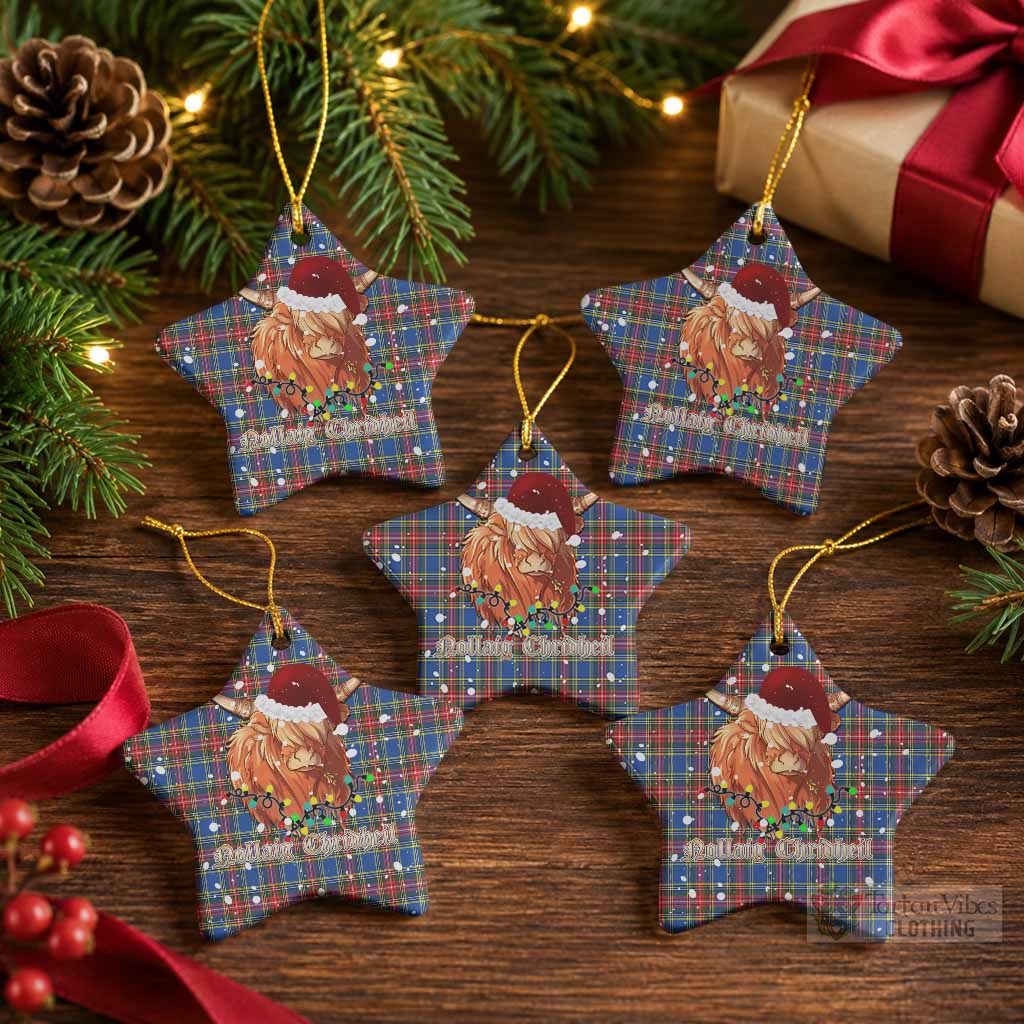 MacBeth (McBeth) Tartan Ceramic Star Ornament Mister Coo - Highlander Decor Pack of 5 - Tartan Vibes Clothing