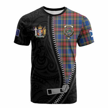 MacBeth (McBeth) Tartan Cotton T-shirt New Zealand Pattern Unique Zipper Stylized