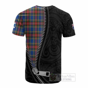 MacBeth (McBeth) Tartan Cotton T-shirt New Zealand Pattern Unique Zipper Stylized