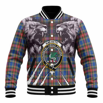 MacBeth (McBeth) Tartan Crest Baseball Jacket Ferocious Lion Style