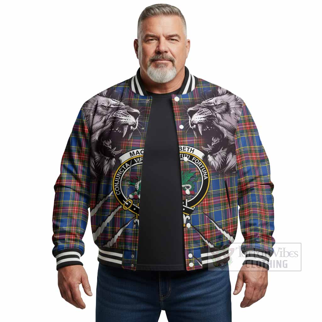 MacBeth (McBeth) Tartan Crest Baseball Jacket Ferocious Lion Style