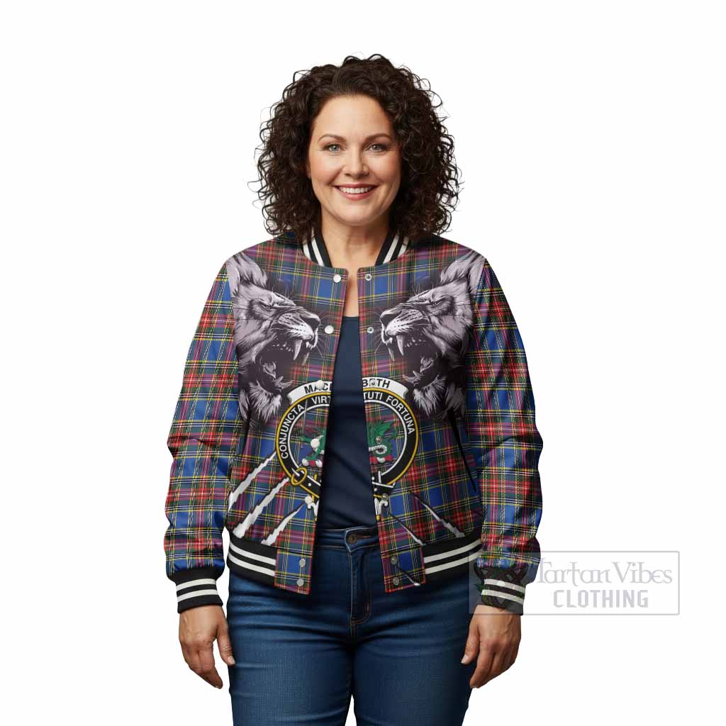 MacBeth (McBeth) Tartan Crest Baseball Jacket Ferocious Lion Style