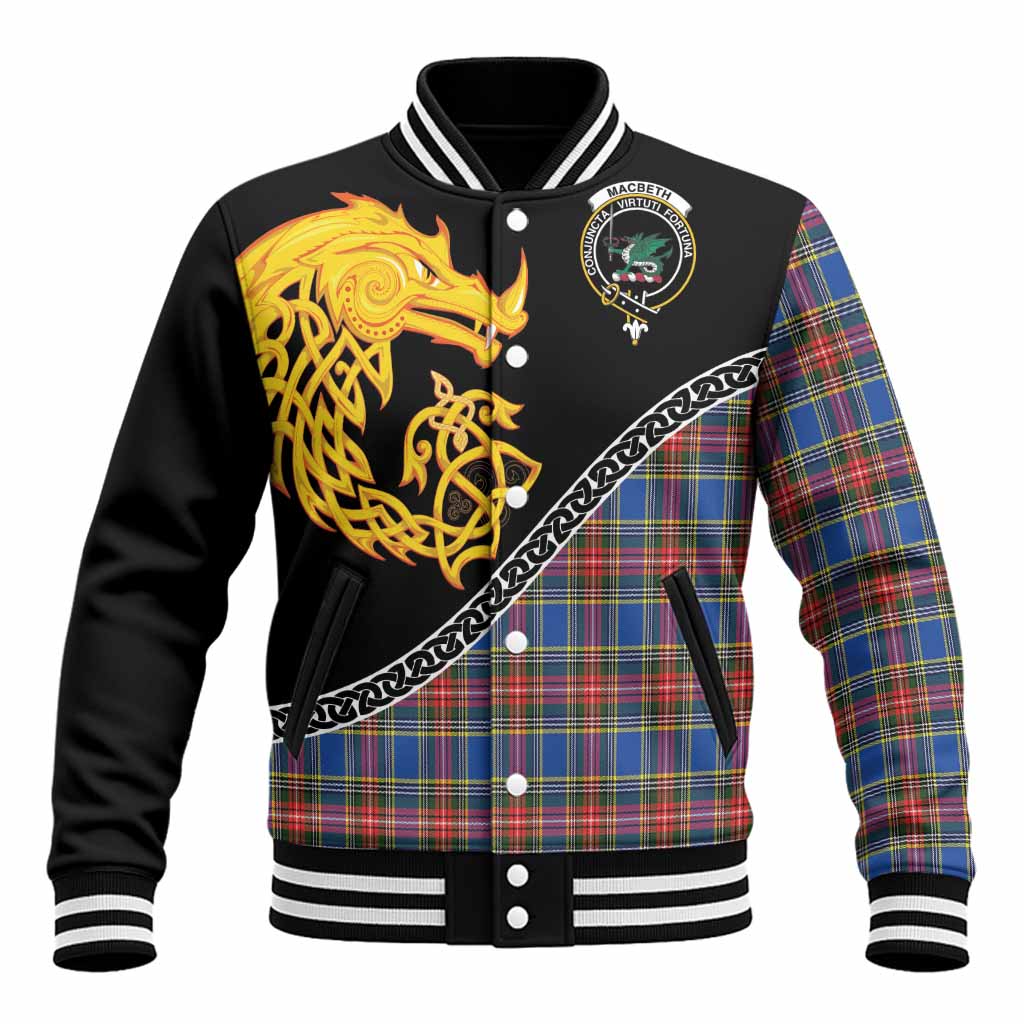 MacBeth (McBeth) Tartan Crest Baseball Jacket Legendary Dragon Knot Half Style Unisex - Tartan Vibes Clothing