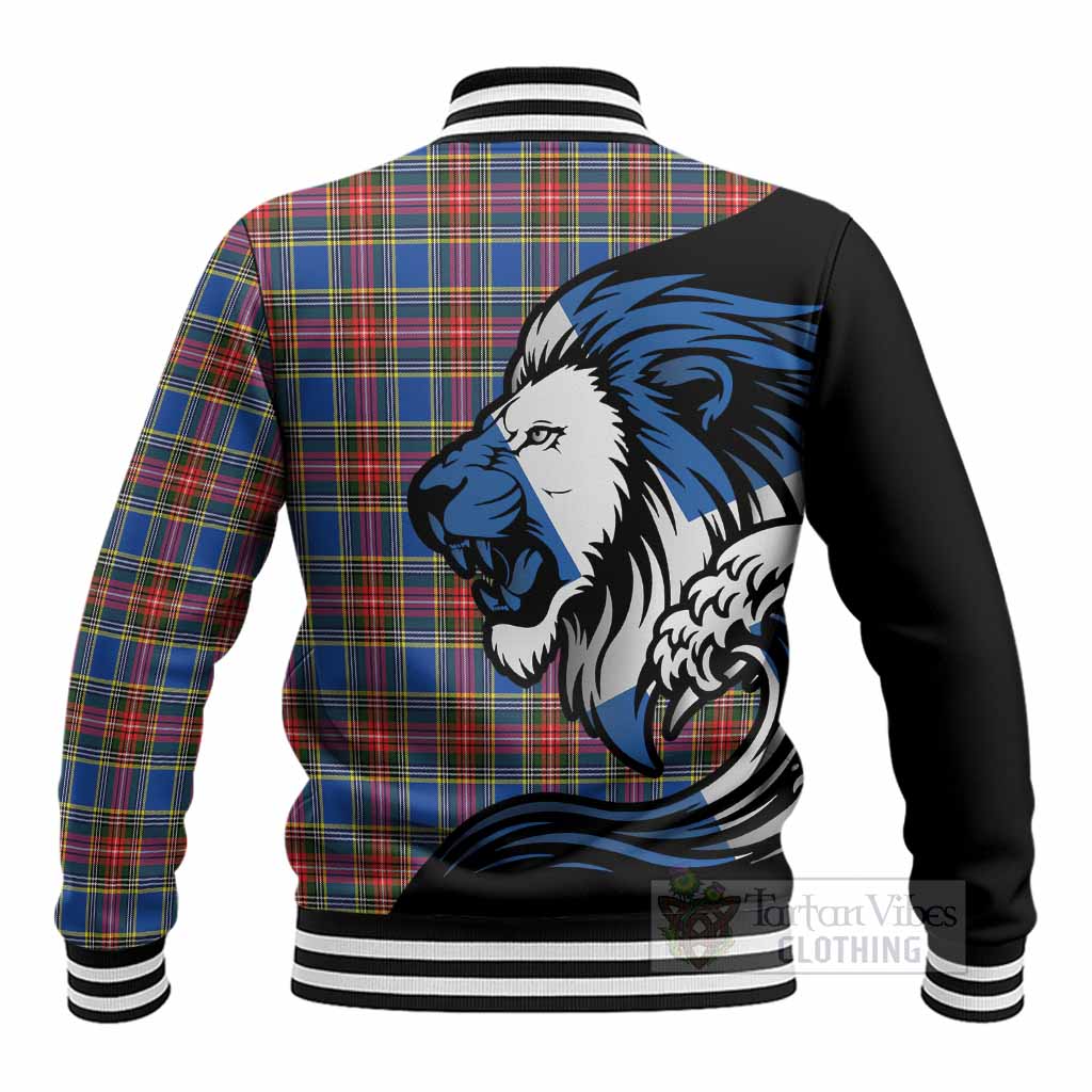 MacBeth (McBeth) Tartan Crest Baseball Jacket Scottish Golden Lions Wave Flow - Tartan Vibes Clothing