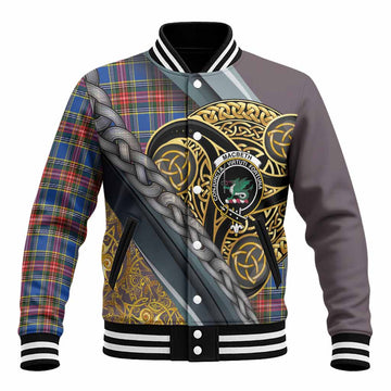 MacBeth (McBeth) Tartan Crest Baseball Jacket Scottish Triskele Celtic