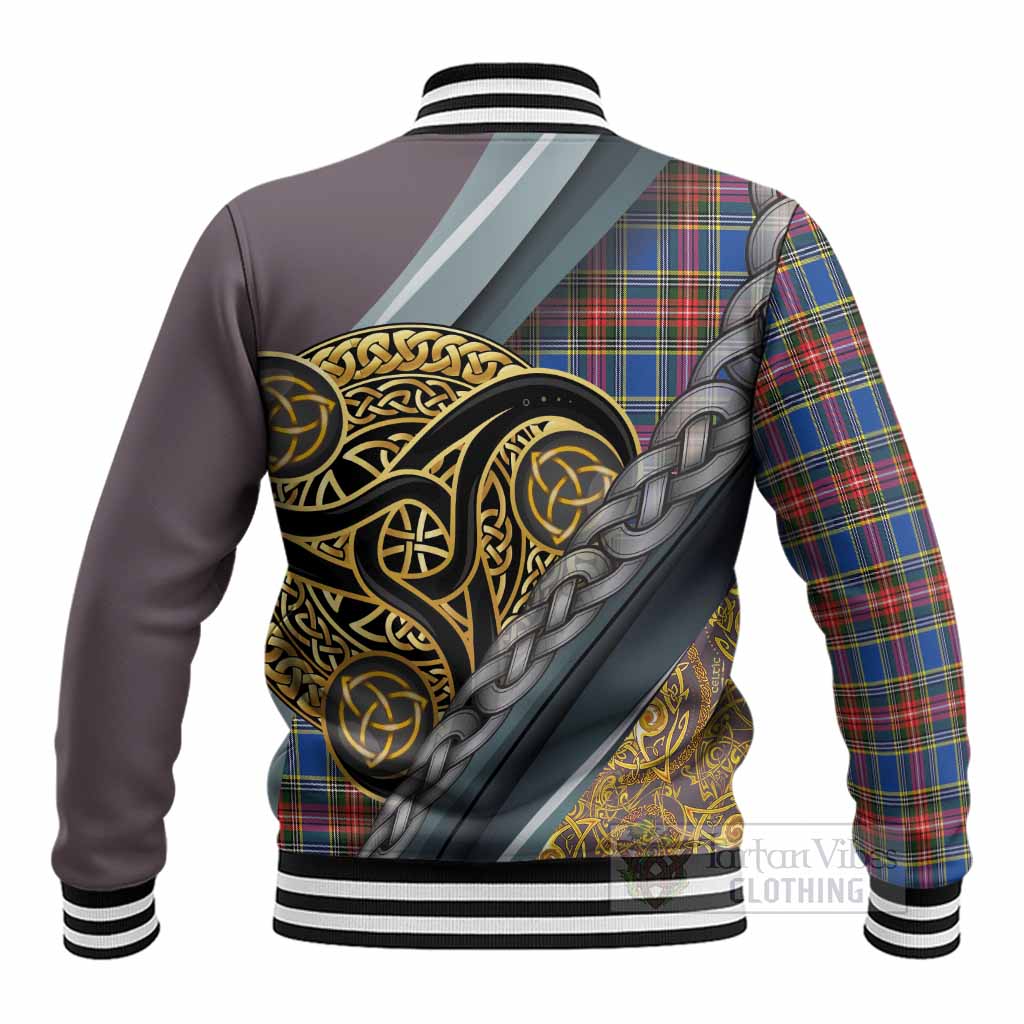 MacBeth (McBeth) Tartan Crest Baseball Jacket Scottish Triskele Celtic - Tartan Vibes Clothing