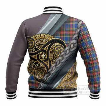 MacBeth (McBeth) Tartan Crest Baseball Jacket Scottish Triskele Celtic