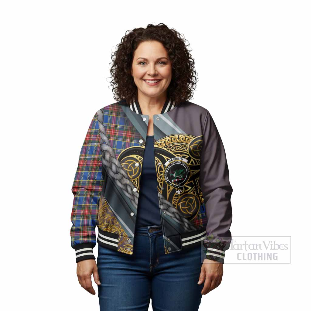 MacBeth (McBeth) Tartan Crest Baseball Jacket Scottish Triskele Celtic - Tartan Vibes Clothing