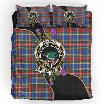 MacBeth (McBeth) Tartan Crest Bedding Set Scottish Thistle Spirit UK Bedding Set UK King 91*87 inch - Tartan Vibes Clothing
