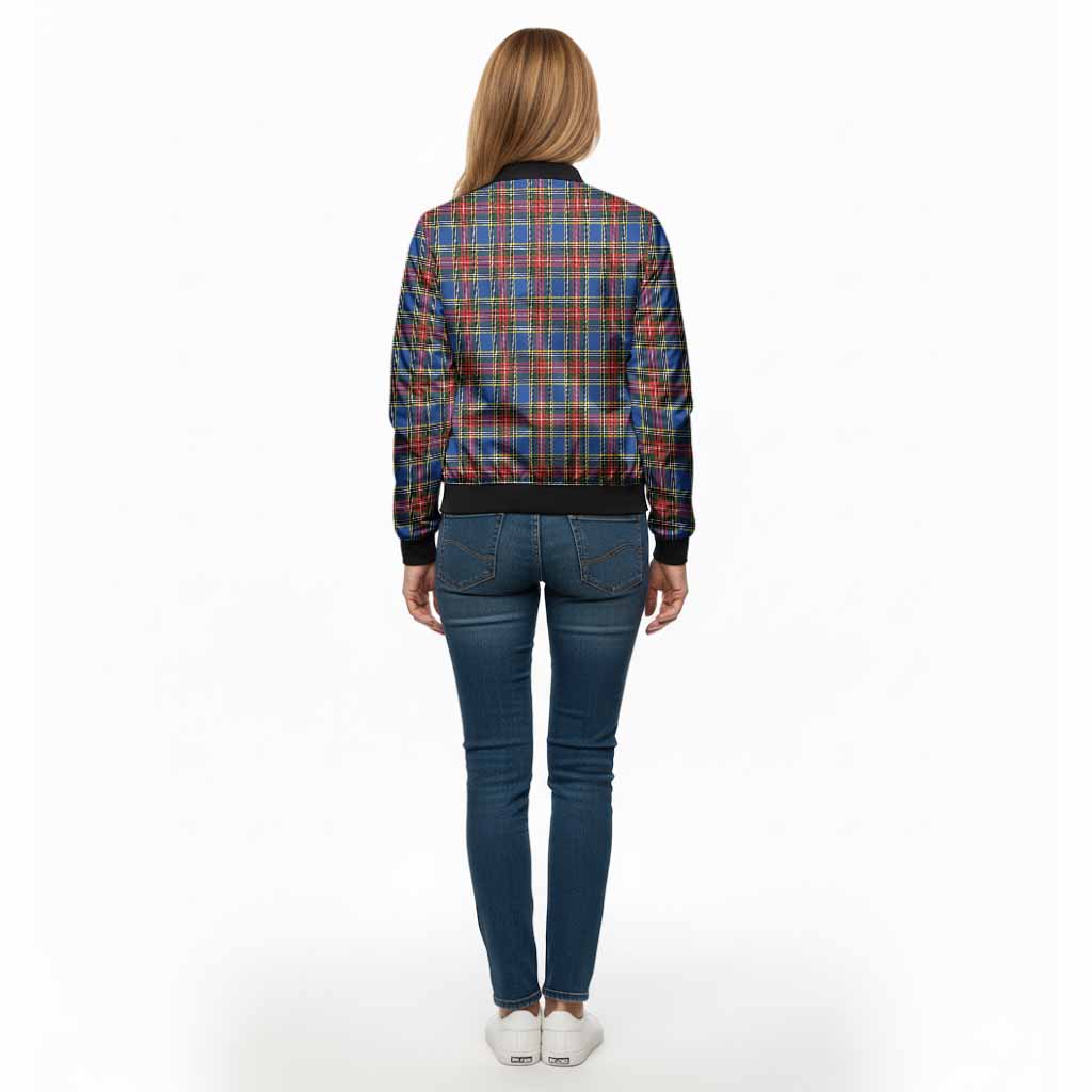 MacBeth (McBeth) Tartan Crest Bomber Jacket Ferocious Lion Style - Tartan Vibes Clothing