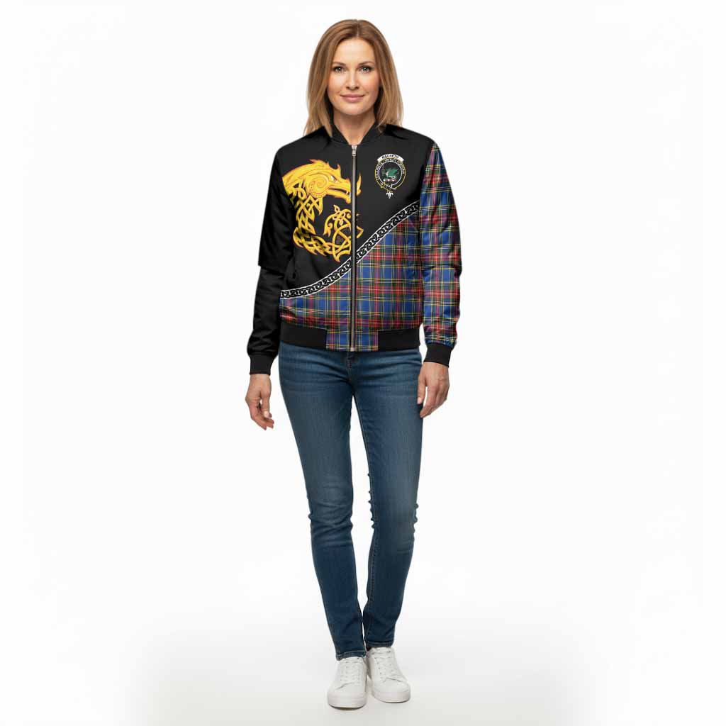 MacBeth (McBeth) Tartan Crest Bomber Jacket Legendary Dragon Knot Half Style - Tartan Vibes Clothing