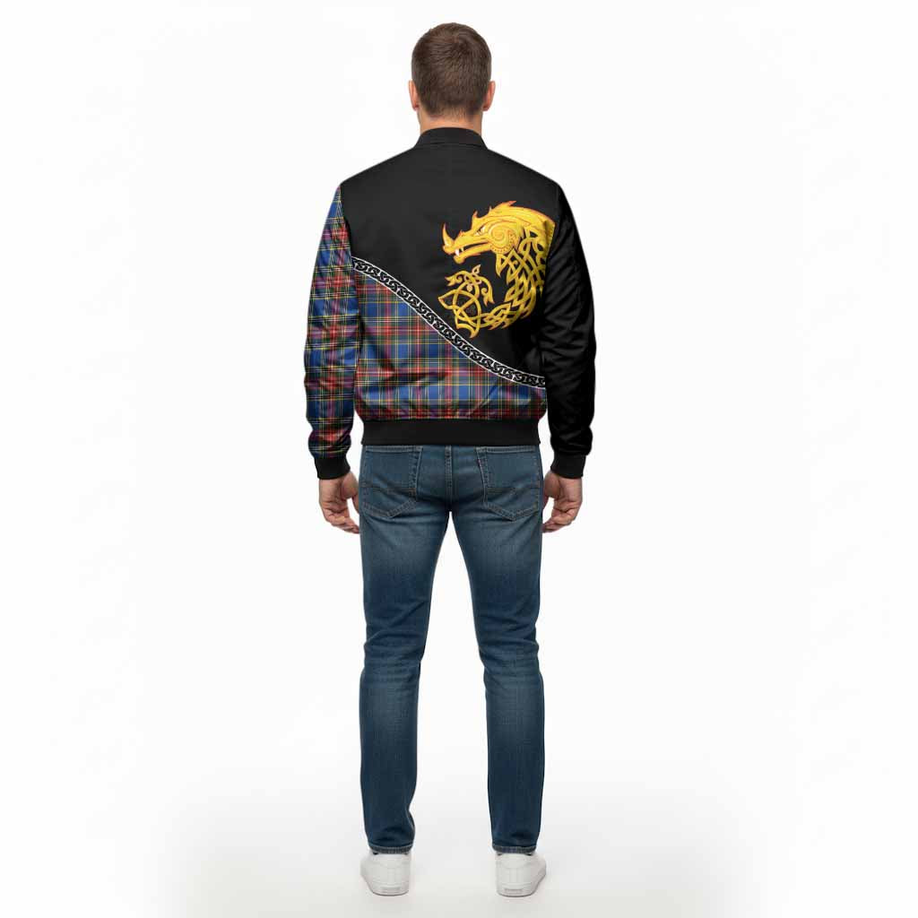 MacBeth (McBeth) Tartan Crest Bomber Jacket Legendary Dragon Knot Half Style - Tartan Vibes Clothing