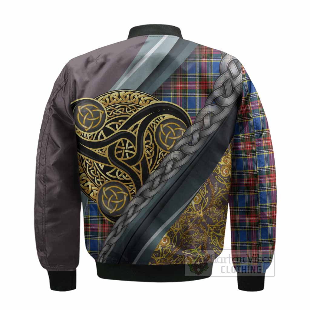 MacBeth (McBeth) Tartan Crest Bomber Jacket Scottish Triskele Celtic - Tartan Vibes Clothing