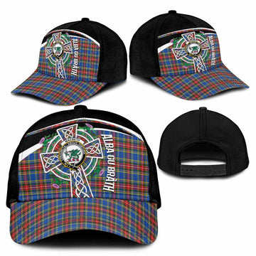 MacBeth (McBeth) Tartan Crest Classic Cap Scottish Thistle Celtic Cross Alba Gu Brath - Tartan Vibes Clothing