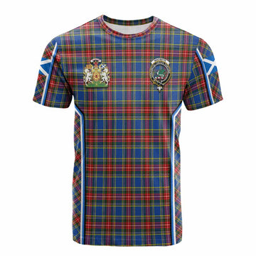 MacBeth (McBeth) Tartan Crest Cotton T-shirt Scotland Coat of Arm Flag Style