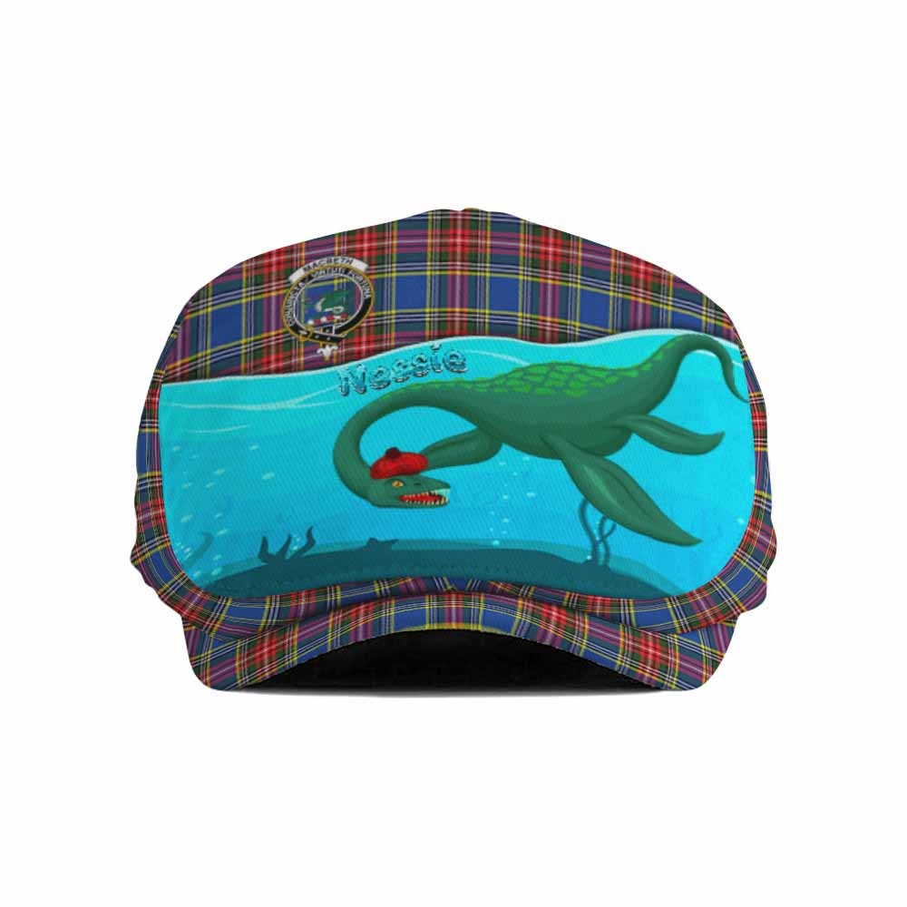 MacBeth (McBeth) Tartan Crest Flat Cap, Jeff Cap Nessie Under Water