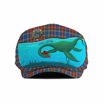 MacBeth (McBeth) Tartan Crest Flat Cap, Jeff Cap Nessie Under Water