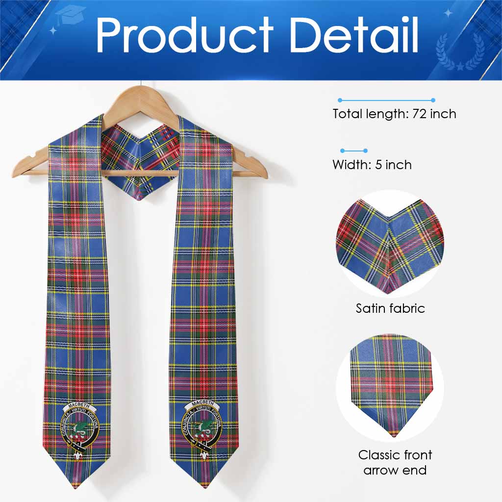 MacBeth (McBeth) Tartan Crest Graduation Stole - Tartan Vibes Clothing