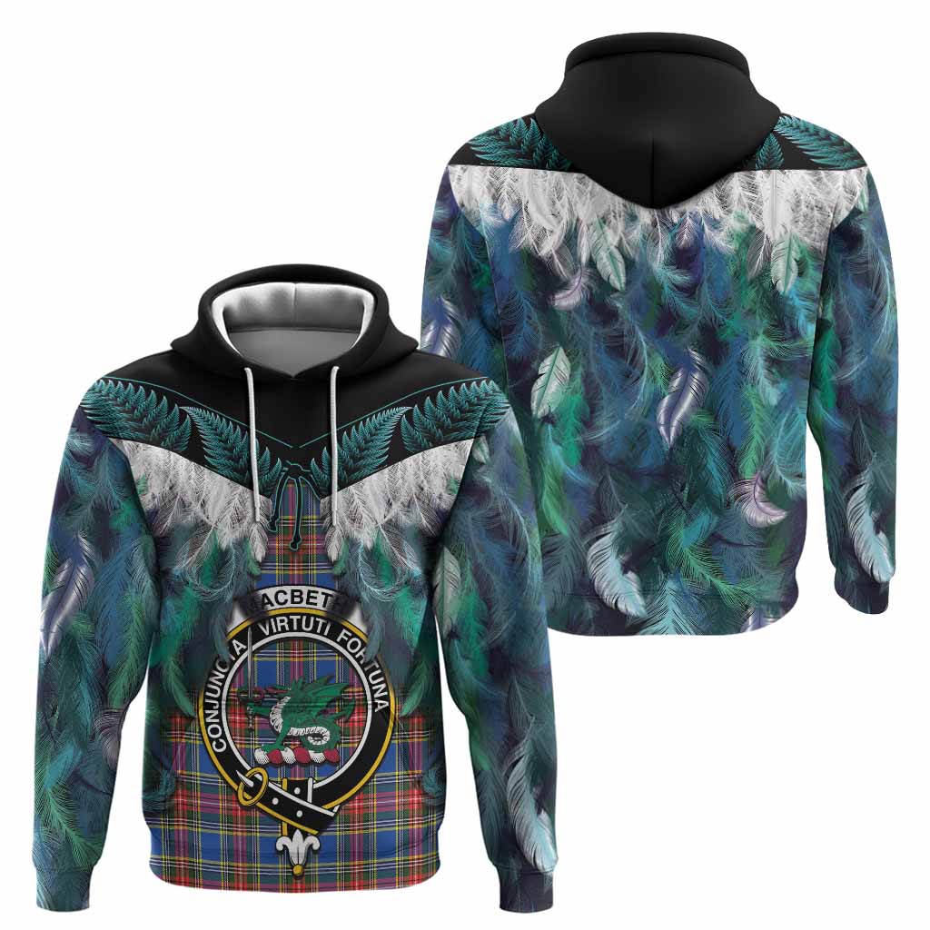 MacBeth (McBeth) Tartan Crest Hoodie New Zealand Maori Korowai Cloak