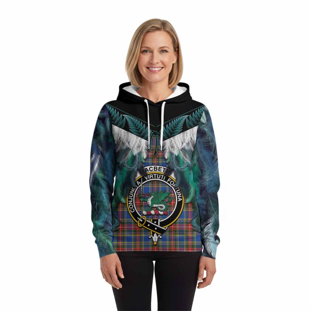 MacBeth (McBeth) Tartan Crest Hoodie New Zealand Maori Korowai Cloak