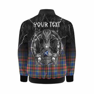 MacBeth (McBeth) Tartan Crest Kid Bomber Jacket Celtic Odin's Raven Legacy