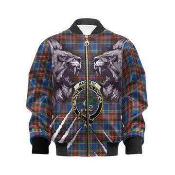MacBeth (McBeth) Tartan Crest Kid Bomber Jacket Ferocious Lion Style