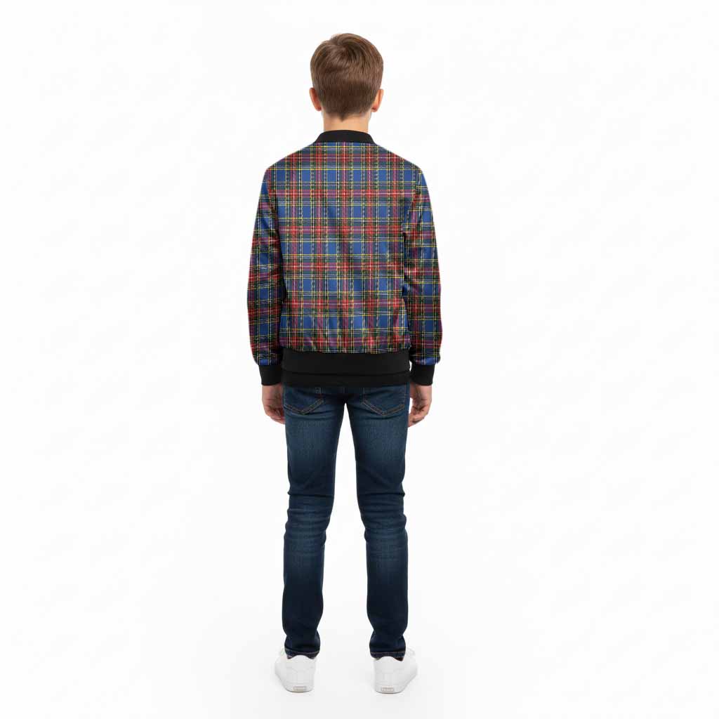 MacBeth (McBeth) Tartan Crest Kid Bomber Jacket Ferocious Lion Style - Tartan Vibes Clothing