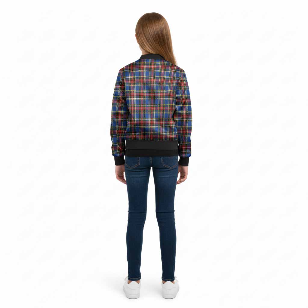 MacBeth (McBeth) Tartan Crest Kid Bomber Jacket Ferocious Lion Style - Tartan Vibes Clothing