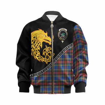 MacBeth (McBeth) Tartan Crest Kid Bomber Jacket Legendary Dragon Knot Half Style