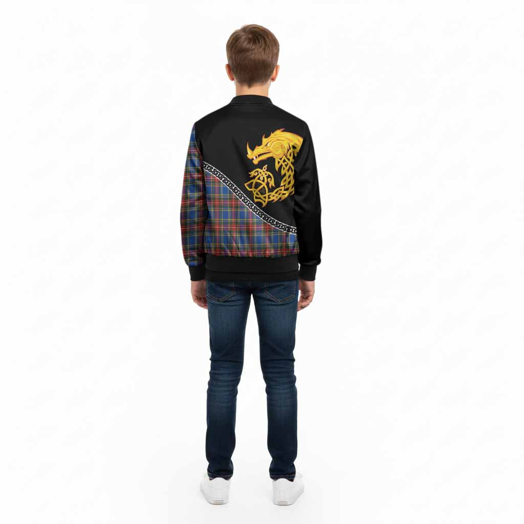 MacBeth (McBeth) Tartan Crest Kid Bomber Jacket Legendary Dragon Knot Half Style - Tartan Vibes Clothing