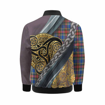 MacBeth (McBeth) Tartan Crest Kid Bomber Jacket Scottish Triskele Celtic