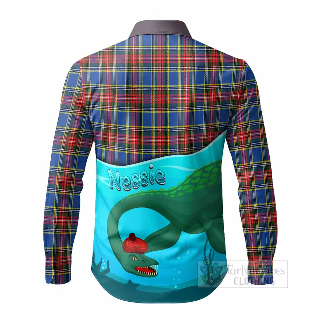 MacBeth (McBeth) Tartan Crest Long Sleeve Button Shirts Nessie Under Water - Tartan Vibes Clothing