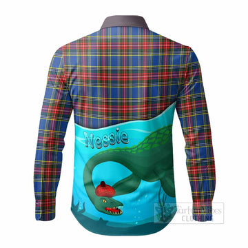 MacBeth (McBeth) Tartan Crest Long Sleeve Button Shirts Nessie Under Water
