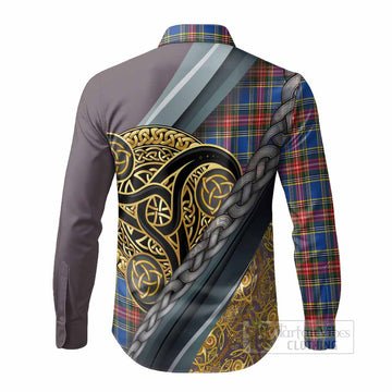 MacBeth (McBeth) Tartan Crest Long Sleeve Button Shirts Scottish Triskele Celtic