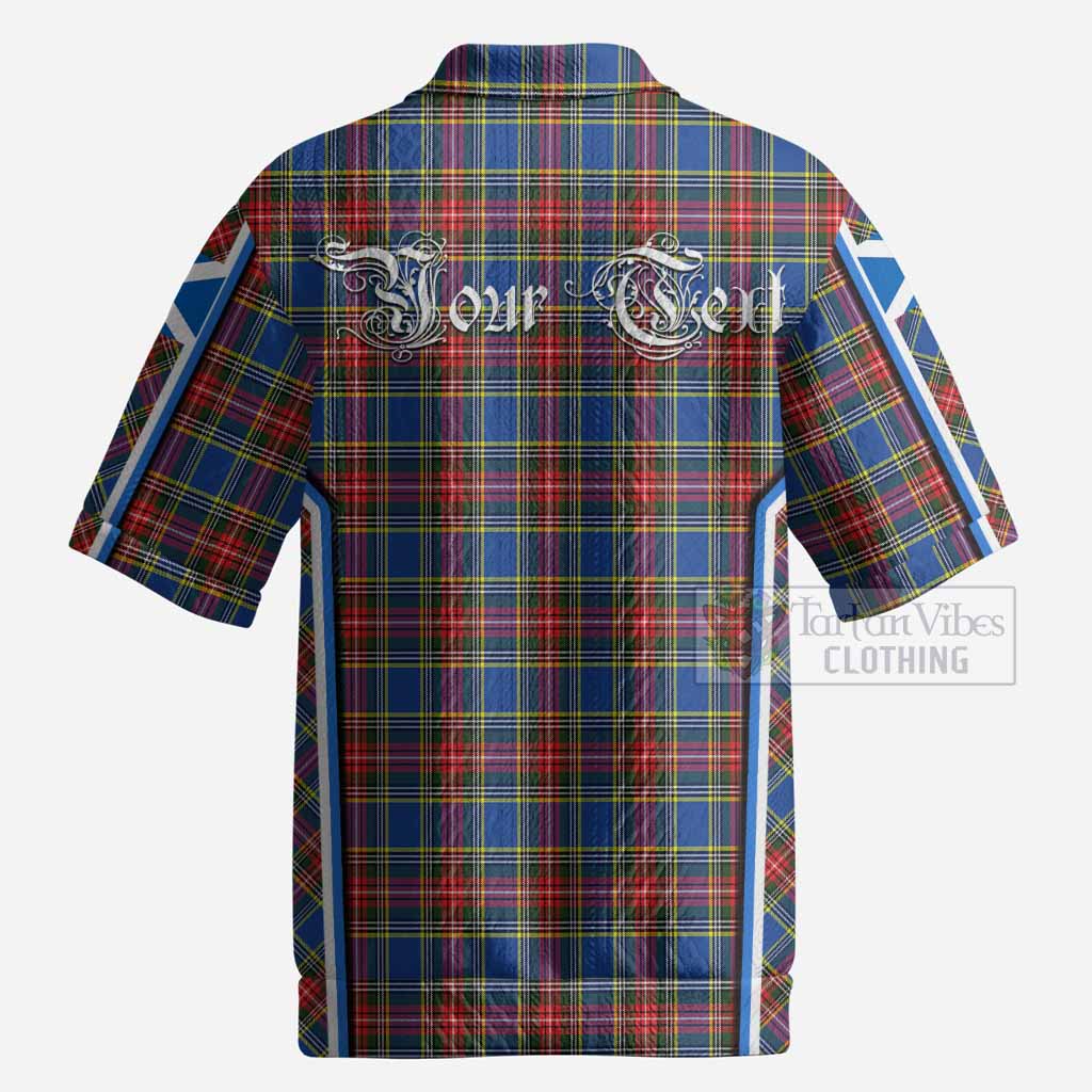 MacBeth (McBeth) Tartan Crest Men’s Polo Sweater Top Scotland Coat of Arm Flag Style
