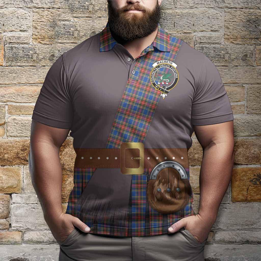 MacBeth (McBeth) Tartan Crest Polo Shirt Kilt Costume Style