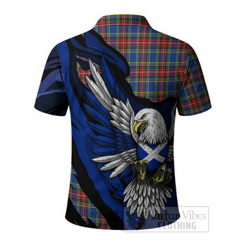 MacBeth (McBeth) Tartan Crest Polo Shirt Scottish Eagle Grunge Style - Tartan Vibes Clothing