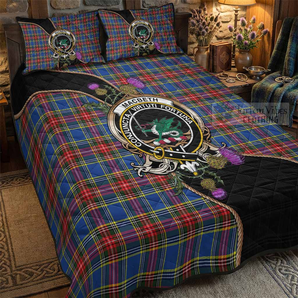 MacBeth (McBeth) Tartan Crest Quilt Bed Set Scottish Thistle Spirit - Tartan Vibes Clothing
