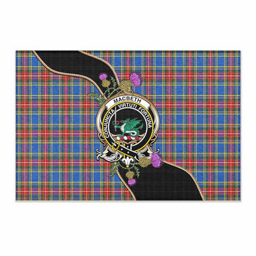 MacBeth (McBeth) Tartan Crest Rubber Doormat Scottish Thistle Spirit 60 × 90 cm (L) - Tartan Vibes Clothing