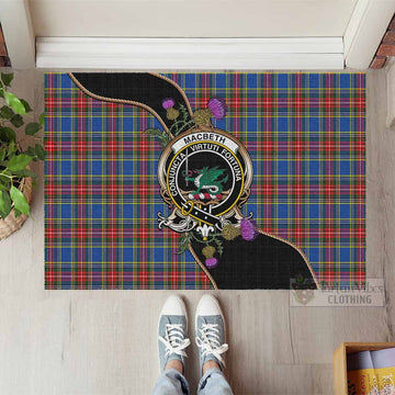 MacBeth (McBeth) Tartan Crest Rubber Doormat Scottish Thistle Spirit - Tartan Vibes Clothing