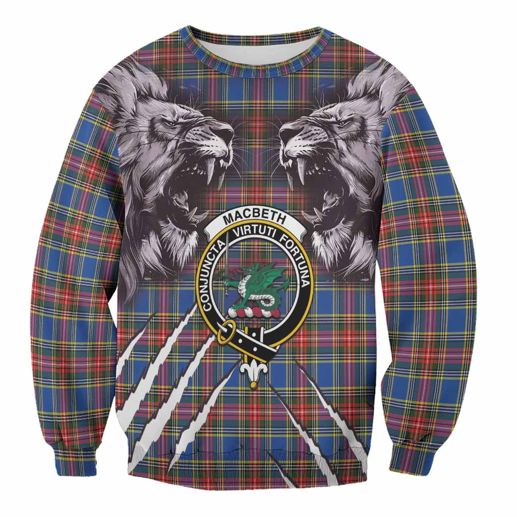 MacBeth (McBeth) Tartan Crest Sweatshirt Ferocious Lion Style
