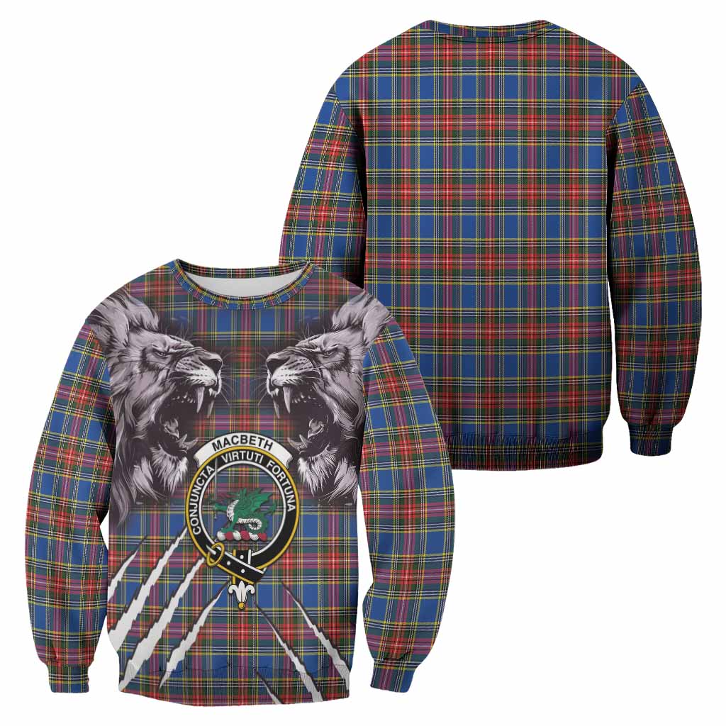 MacBeth (McBeth) Tartan Crest Sweatshirt Ferocious Lion Style