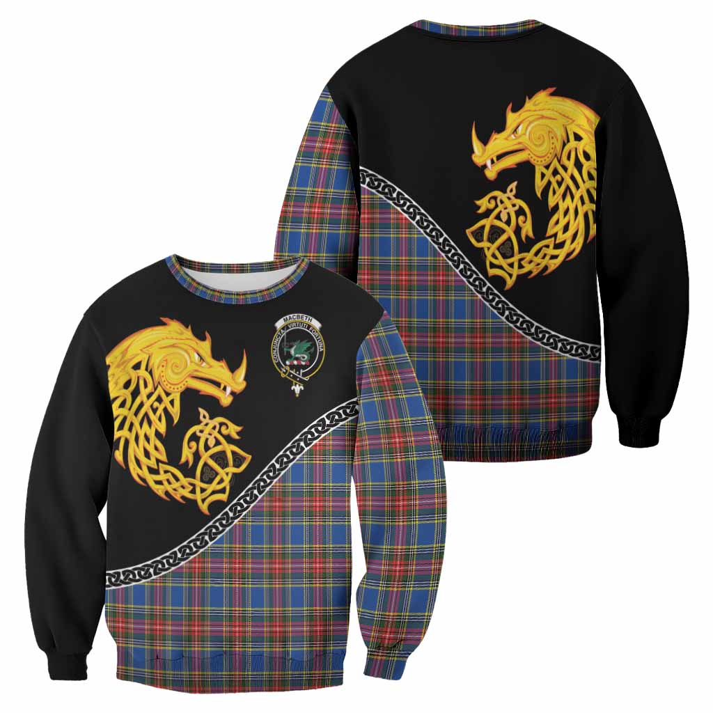 MacBeth (McBeth) Tartan Crest Sweatshirt Legendary Dragon Knot Half Style