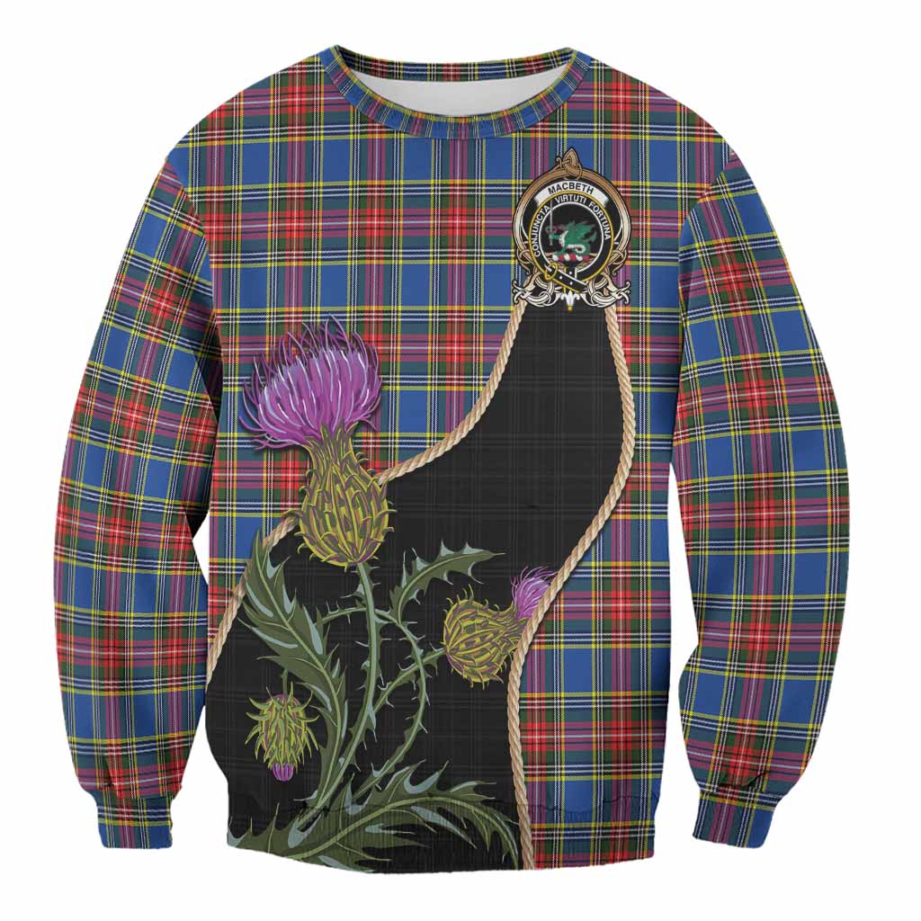 MacBeth (McBeth) Tartan Crest Sweatshirt Scottish Thistle Spirit Unisex - Tartan Vibes Clothing