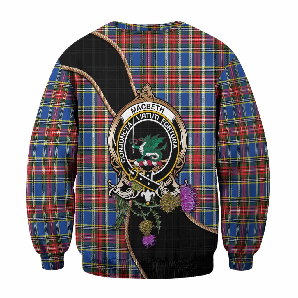 MacBeth (McBeth) Tartan Crest Sweatshirt Scottish Thistle Spirit - Tartan Vibes Clothing